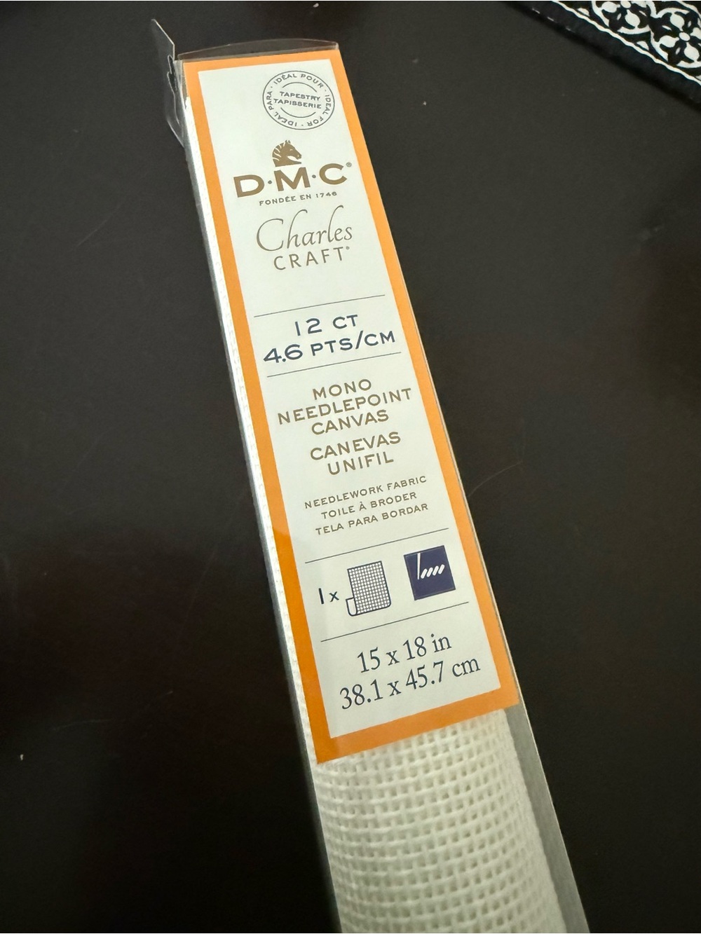 DMC mono needlepoint canvas 12 count mesh